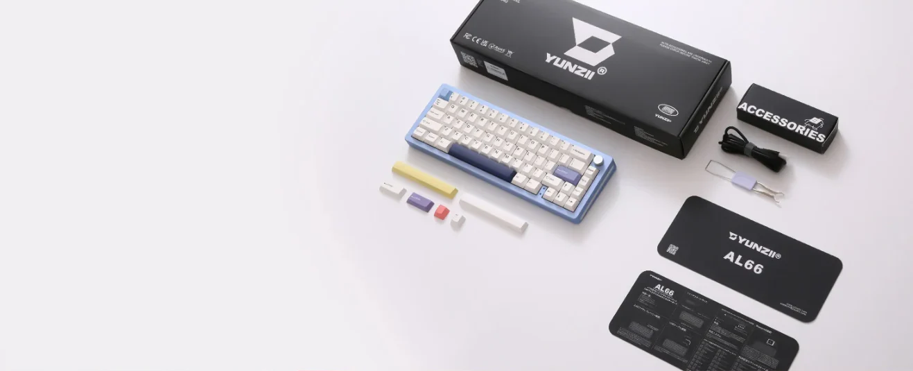 Yunzii AL66 Knob CNC Aluminium Wireless Mechanical Keyboard - Image 11