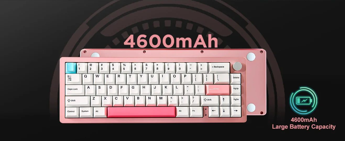 Yunzii AL66 Knob CNC Aluminium Wireless Mechanical Keyboard - Image 8