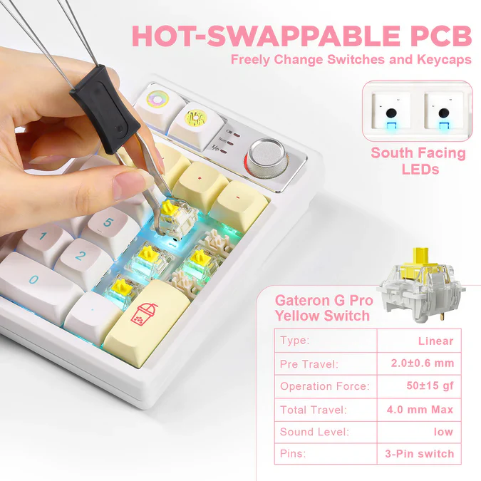 Yunzii YZ19 Gasket Wireless Mechanical Numpad - Image 5